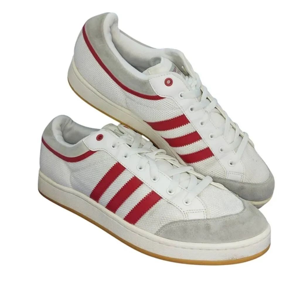 Adidas Americana Men's White/Red Low Cut Sneakers - sz. 13